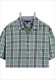 VINTAGE 90'S TOMMY HILFIGER SHIRT SHORT SLEEVE CHECK BUTTON