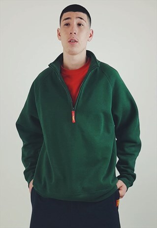 FMC PREMIUM QUARTER ZIP SWEATSHIRT FOREST GREEN