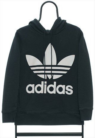 ADIDAS BLACK LOGO HOODIE WOMENS