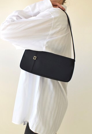 VINTAGE 90S Y2K DIAMANTE BUCKLE MINI SHOULDER BAGUETTE BAG