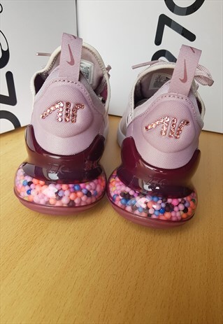 CUSTOM NIKE AIR MAX 270 BEADED SNEAKERS