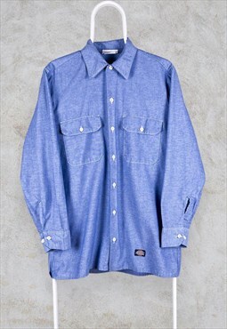 Vintage Blue Dickies Denim Shirt Small