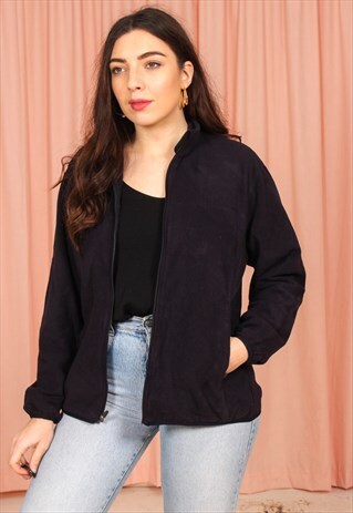 VINTAGE 90S FLEECE JACKET IN BLUE