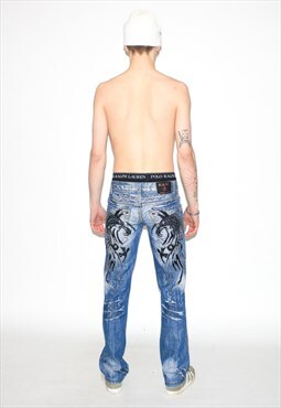 Vintage Y2K straight jeans in blue