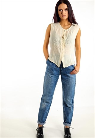 VINTAGE BANANA REPUBLIC SILK BLOUSE ACBL9