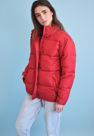 VINTAGE 90'S RETRO SPORTS PUFFER PADDED JACKET