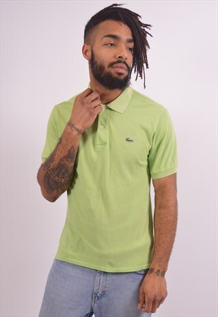 LACOSTE MENS VINTAGE POLO SHIRT XS GREEN 90S