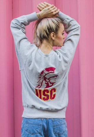 WHITE USC JUMPER