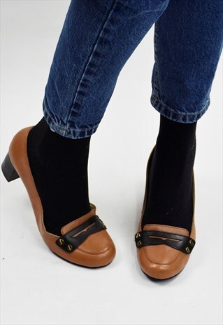 VINTAGE MICHAEL KORS BLOCK HEEL COURT SHOE