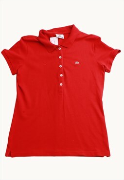 Vintage 90s Lacoste Polo T-Shirt in Red