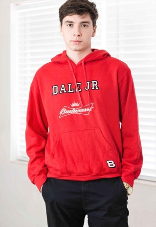 VINTAGE BUDWEISER HOODIE SWEATSHIRT LOGO 90S M 15.3