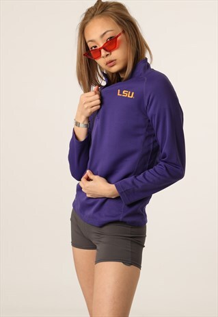 VINTAGE NIKE EMBROIDERED LOGO 1/4 ZIP SWEATSHIRT
