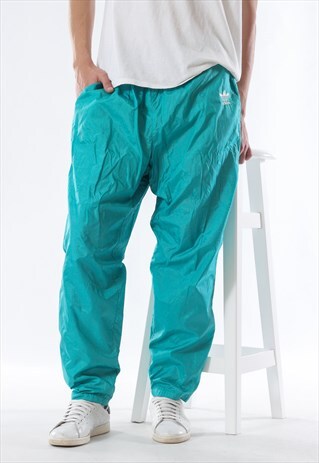 VINTAGE ADIDAS ORIGINALS TRACKSUIT JOGGERS PANTS 90S GREEN