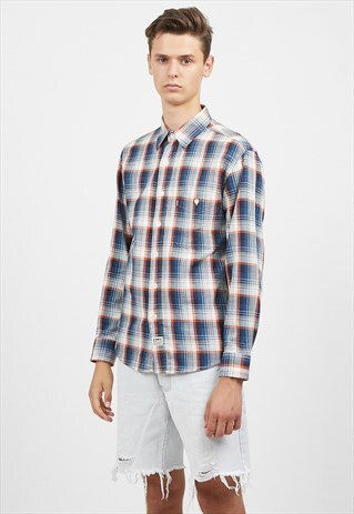 VINTAGE BLUE RED LEVI'S LONG SLEEVE CHECKERED SHIRT