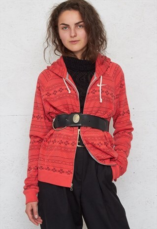 VINTAGE RED NIKE ZIP HOODIE JACKET