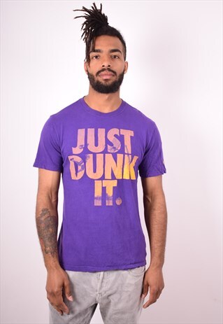 NIKE MENS VINTAGE T-SHIRT TOP MEDIUM PURPLE 90S