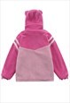 TEDDY FLEECE JACKET RETRO BEAR BOMBER COSPLAY COAT IN PINK