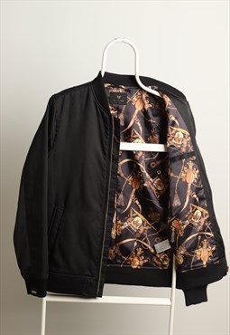 Vence Exchange Vintage Bomber Windbreaker Jacket Black M