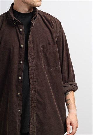 VINTAGE CORDUROY SHIRT BROWN