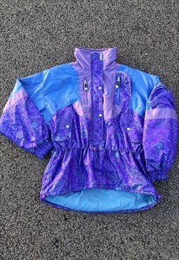 /SALE/ RARE K2 90s pullover SKI JACKET purple mauve wom M-L