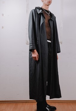 Vintage Grey Cool Long Spring  Coat