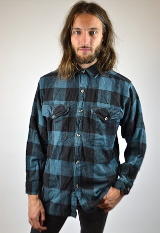 VINTAGE 90'S CHECKED FLANNEL SHIRT