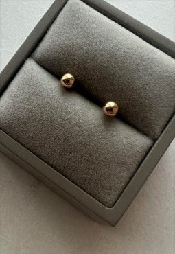 9ct yellow gold 4mm ball stud earrings