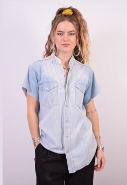 Vintage Wrangler Denim Shirt Blue