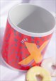 COLOURFUL ALPHABET LETTER X MUG 