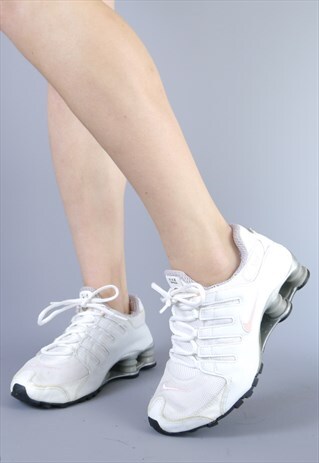 Vintage 90s white Nike Shox trainers 