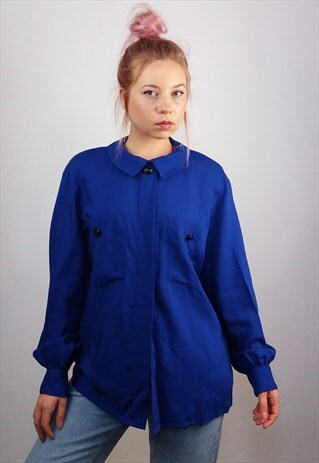 PETER HAHN VINTAGE 80'S PURE WOOL SHIRT / BLOUSE