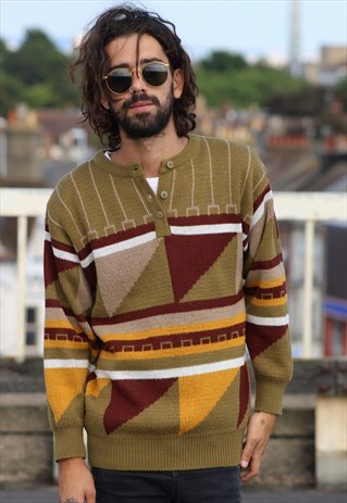 VINTAGE // 70'S // PATTERNED JUMPER