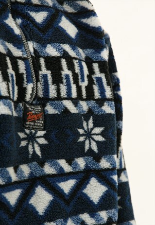 90S RARE VINTAGE PASSAGER WINTER 1/4 ZIP FLEECE JUMPER 15118