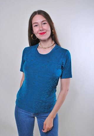 FLORAL PRINT VINTAGE CUTE BOHO MINIMALIST PULLOVER BLOUSE