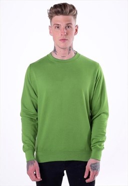 54 Floral Essential Blank Jumper Pullover - Pea Green