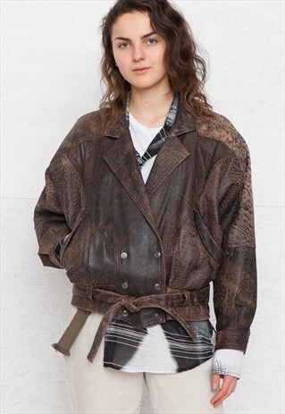 VINTAGE BROWN LEATHER JACKET