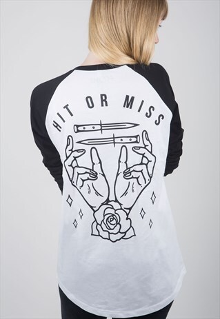 HANDS & KNIVES 3/4 SLEEVED RAGLAN
