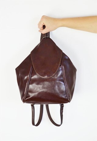 BROWN LEATHER RUCKSACK BAG