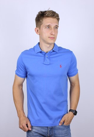 VINTAGE POLO RALPH LAUREN MENS LOGO T-SHIRT TOP