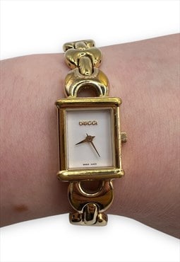 Vintage Gucci watch anchor link bracelet style Gold plated