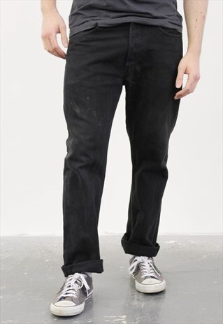 VINTAGE BLACK LEVI'S 501 PAINT JEANS