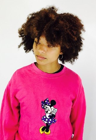 DISNEY EMBROIDERED MINNEY MOUSE SWEATSHIRT