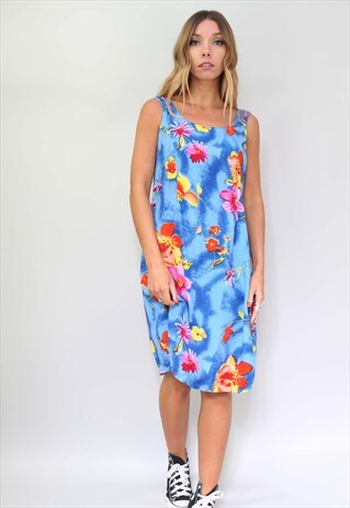 VINTAGE 90S FLORAL PATTERNED DRESS