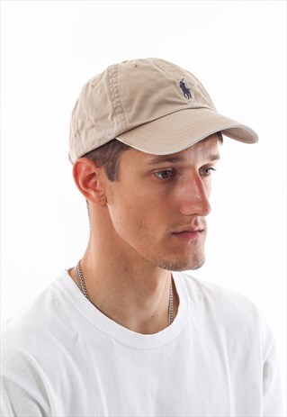 beige polo cap