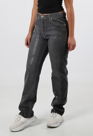 VINTAGE Y2K ROBERTO CAVALLI GLITTER JEANS