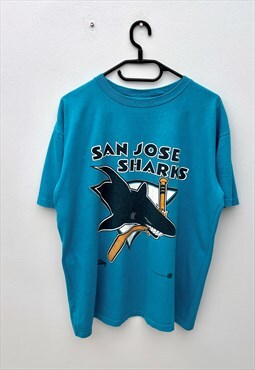 Vintage Salem San Jose sharks turquoise T-shirt large 