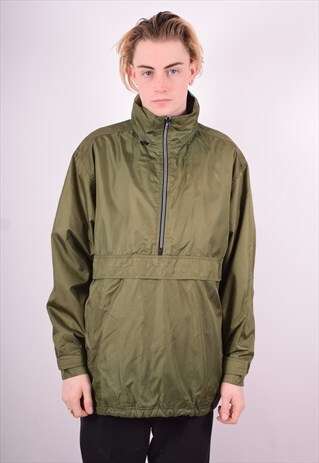 NIKE MENS VINTAGE PULLOVER JACKET LARGE GREEN 90'S