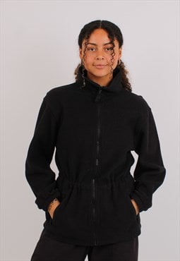Vintage Women's 90's Eddie Bauer Fleece Black Jacket