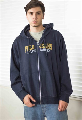 VINTAGE POLO RALPH LAUREN HOODIE SWEATSHIRT LOGO 90S XL 26.1