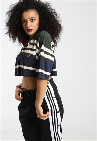 90S TOMMY HILFIGER EMBROIDERED CROPPED POLO SHIRT